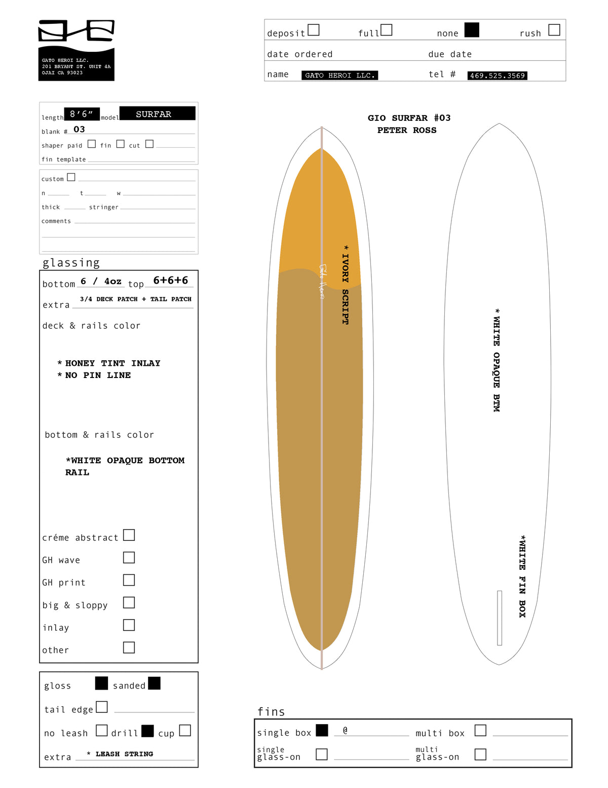 gH ~ 8&#39;6&quot; SURFAR